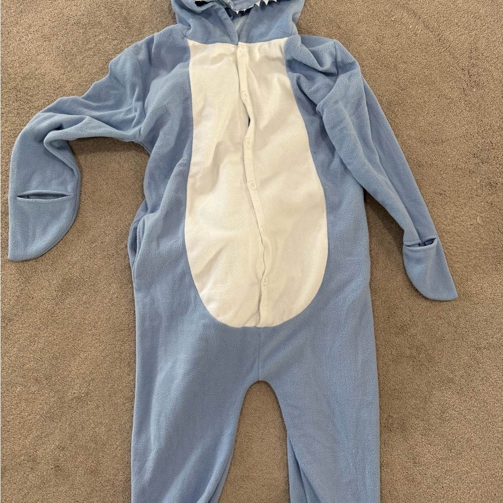 Blue and White Shark Onesie Costume